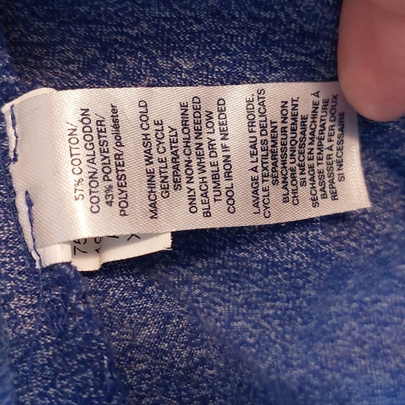 Chaps Sport Heather Blue Quarter Zip Pullover Light Jacket 2X XXL - Picture 8 of 8